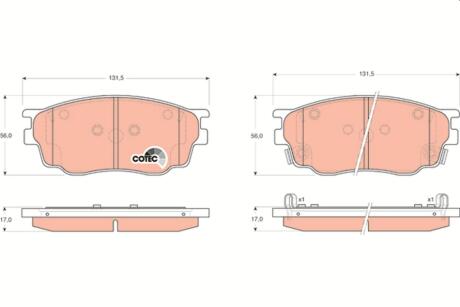 Гальмівні колодки перед. Mazda 6 02-07 (sumitomo) TRW GDB3309