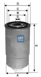 Фильтр топливный UFI 2438100