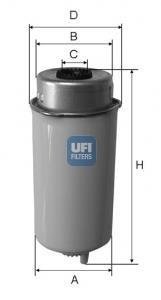 Паливний фільтр UFI 24.457.00 (фото 1)