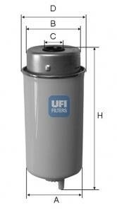 Фільтр паливний UFI 24.458.00