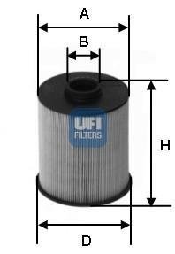 Фильтр топливный MB C, E 200-220 CDI UFI 26.006.00