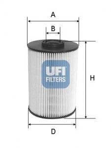 Топливный фильтр UFI 26.055.00