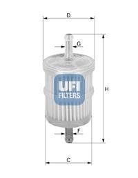 Комплект топливных фильтров UFI 31.001.00 (фото 1)
