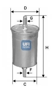 Фильтр топливный CHEVROLET AVEO 1.4 03- UFI 31.850.00