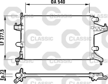 Радиатор системы охлаждения-CLASSIC Valeo 232825 (фото 1)