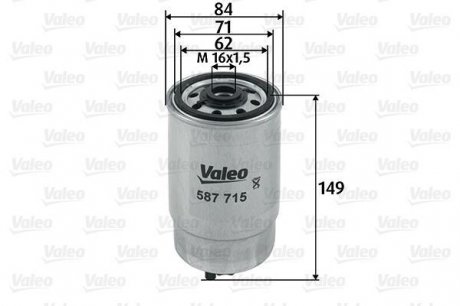 Фильтр топливный Valeo 587715 (фото 1)