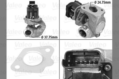 Клапан EGR рециркуляції газів PEUGEOT 207 (вір-во) Valeo 700414 (фото 1)