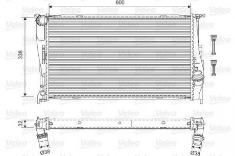 Радіатор системи охолодження Valeo 701601