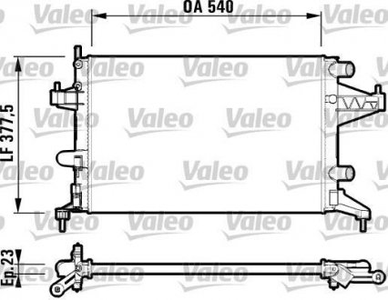 Радіатор системи охолодження Valeo 732825 (фото 1)