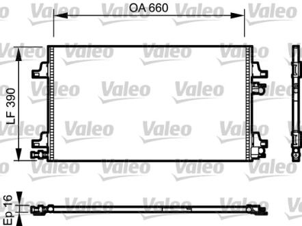 Радіатор кондиціонера Valeo 814006