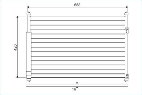 Радіатор кондиціонера Valeo 814228