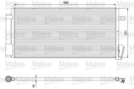 Радиатор кондиционера Valeo 814377