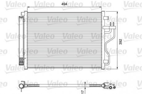 Радиатор кондиционера Valeo 814396