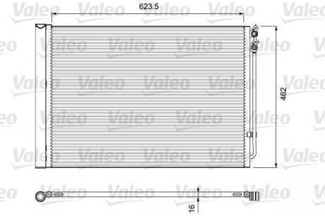 Конденсатор кондиціонера BMW 5 F10-F11-F18 (10-) (вир-во) Valeo 814410 (фото 1)