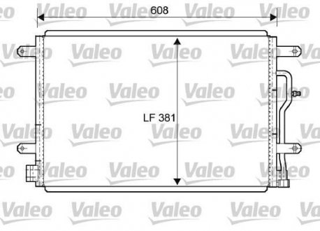 Радіатор кондиціоіонера AUDI A4 (8E2, B6) 03-04, A4 (8EC, B7) 04-08, A4 Avant (8E5, B6) 03-04, A4 Avant Valeo 818190