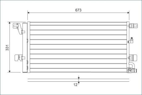 Радіатор кондиціонера AUDI A4/A5/A6 1.4-3.0 15- Valeo 822596
