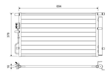 Радіатор кондиціонера Valeo 822614