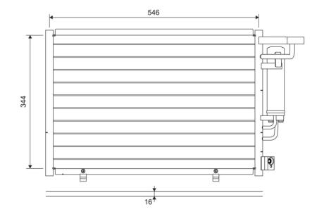 Радіатор кондиціонера TRANSIT COURIER 1.5 TDCi 14-23 Valeo 822699