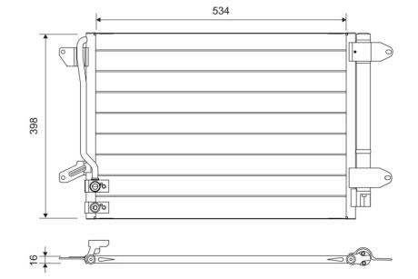 Радіатор кондиціонера BEETLE/JETTA 1.2-2.0 10-19 Valeo 822751