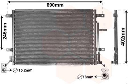 Конденсор кондиционера AUDI A4 Van Wezel 03005238