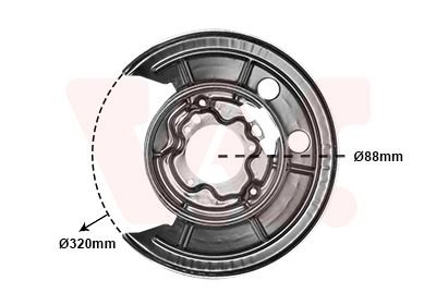 Защита тормозного диска Van Wezel 1651373