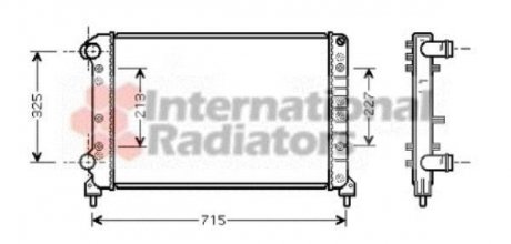 Радиатор охлаждения двигателя DOBLO 19D/TD MT -AC 00- Van Wezel 17002261