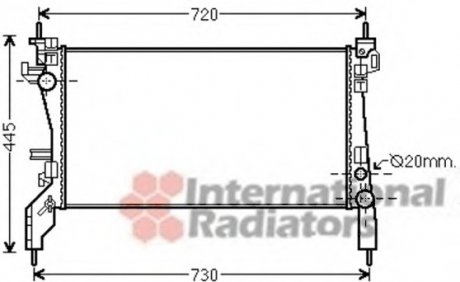 Радиатор охлаждения Van Wezel 17002380 (фото 1)