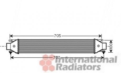 Радиатор интеркулера Van Wezel 17004392