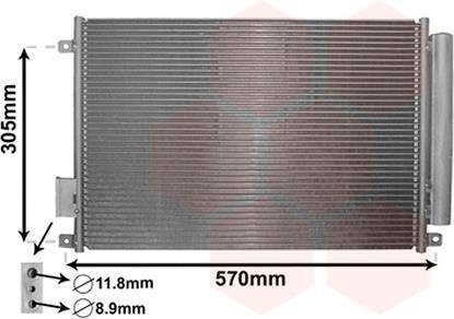 Радиатор кондиціонера Van Wezel 17005347