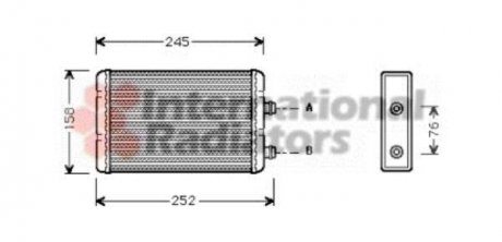 Радиатор отопителя FIAT; LANCIA Van Wezel 17006220 (фото 1)