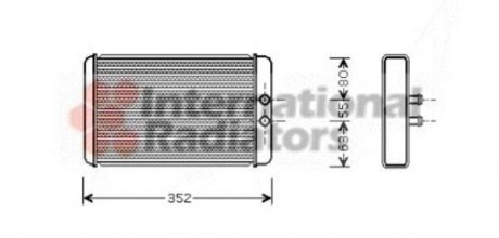 Радиатор отопителя DUCATO2/BOXER/JUMP MT 99- Van Wezel 17006265