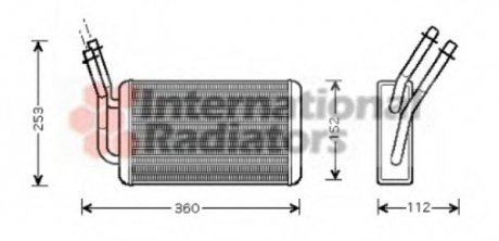 Радиатор печки Van Wezel 18006316 (фото 1)