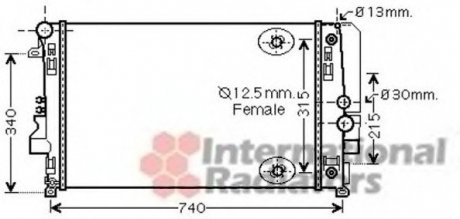 Радіатор охолодження MERCEDES V639 VIANO/VITO AT 03- (вир-во) Van Wezel 30002460 (фото 1)