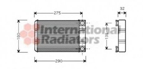 Радіатор обігрівача MB W203 (C/CLK) ALL 00- Van Wezel 30006312