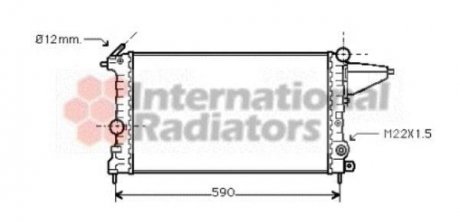 Радиатор охлаждения двигателя VECTRA A 1.4/1.6 MT 88-95 Van Wezel 37002161 (фото 1)