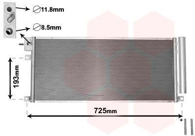 Радиатор кондиционера Van Wezel 37005634