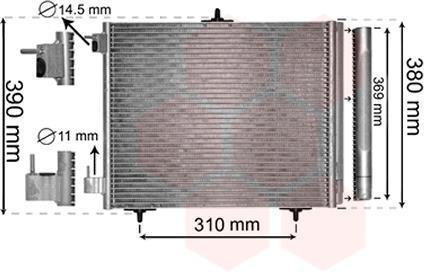 Радиатор кондиционера Van Wezel 40005295 (фото 1)