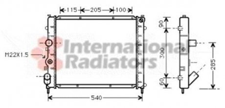Радиатор охлаждения двигателя KANGOO 15D/19D MT -AC 97- Van Wezel 43002215 (фото 1)