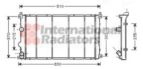 Радиатор охлаждения RENAULT MASTER II (98-) Van Wezel 43002361