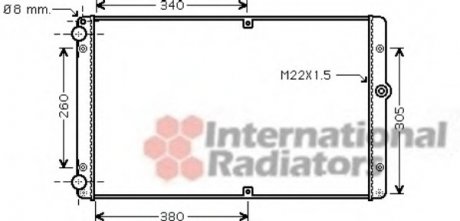 Радиатор охлаждения Van Wezel 58002245 (фото 1)