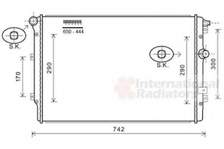 Радиатор охлаждения SEAT; VW Van Wezel 58002324