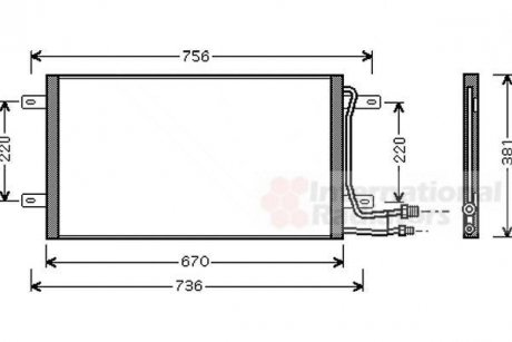 Радиатор кондиціонера Van Wezel 58005187