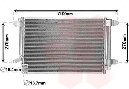 Конденсер кондиционера VOLKSWAGEN JETTA IV Van Wezel 58005330 (фото 1)