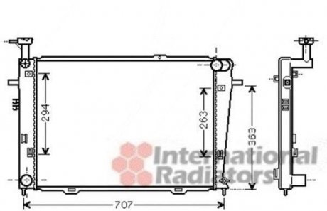 Радиатор охлаждения двигателя TUCSON/SPORT.2 20i MT 04- Van Wezel 82002210 (фото 1)