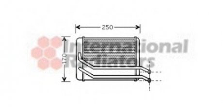 Радиатор отопителя SANTA FE ALL MT/AT 00- Van Wezel 82006118