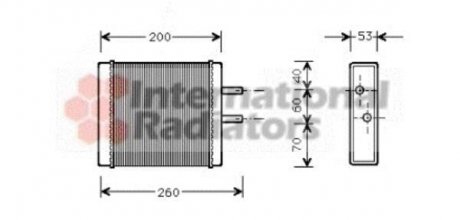 Радиатор отопителя KIA SPORTAGE 2 ALL 99- Van Wezel 83006009 (фото 1)