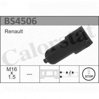 RENAULT Вимикач STOP-сигналов (под педаль) 85- Vernet BS4506