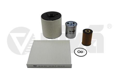 Комплект фильтров (4шт) Skoda Fabia (11-15)/VW Polo (10-12)/Seat Ibiza (09-11)/Audi A1 (11-14) Vika K11783601