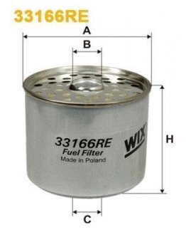 Фильтрующий элемент топливного фильтра WIX FILTERS 33166RE