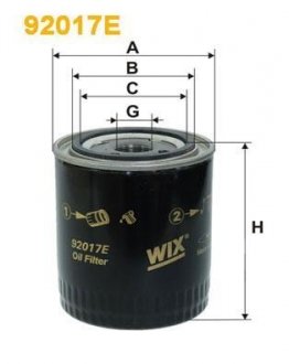 Фильтр масляный двигателя /OP668 (WIX-Filtron) WIX FILTERS 92017E